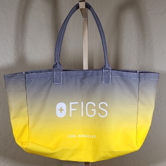 Figs Gradient Yellow and Gray Ombre Tote Bag - Picture 1 of 13